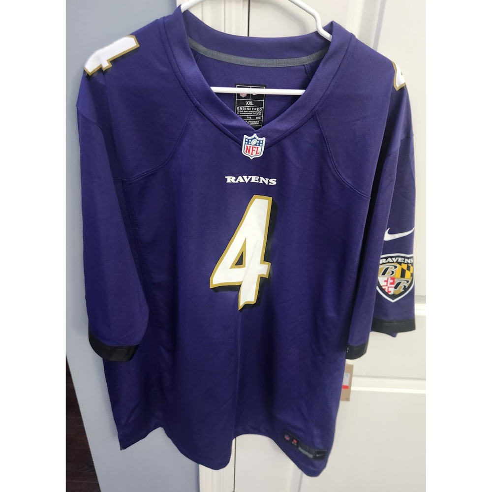 Nike Baltimore Ravens Zay Flowers Purple NFL Game Jersey Mens XXL New